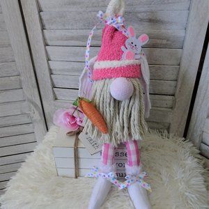 Sitting Rabbit Bunny Hippie Gnome